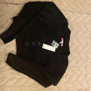 NWT Urban Outfitters Chenille, cropped black cardigan. Size medium